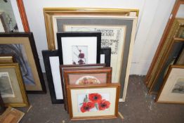 MIXED LOT VARIOUS FRAMED PICTURES TO INCLUDE FLORAL STUDIES