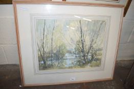 STANLEY ORCHART, 'WILLOWS BY THE BURE', WATERCOLOUR, F/G
