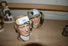 ROYAL DOULTON CHARACTER JUGS 'THE AIRMAN' AND 'THE SOLDIER'