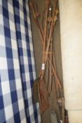 MIXED LOT: VINTAGE IRON FIRE TOOLS