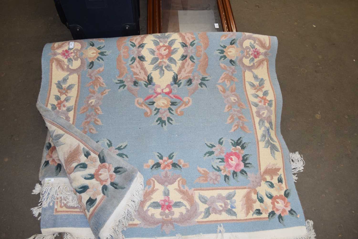 MIXED LOT: THREE MODERN CHINESE FLORAL RUGS AND A FURTHER SMALL RUG (4)
