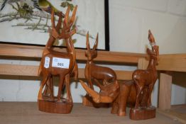 COLLECTION VARIOUS AFRICAN WOODEN ANIMAL MODELS