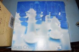 BOXED GLASS CHESS SET