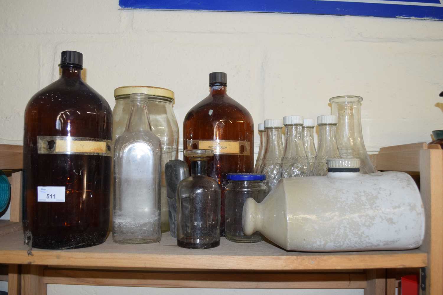 COLLECTION VARIOUS CHEMISTS BOTTLES AND OTHERS