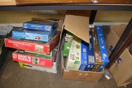 TWO BOXES OF JIGSAW PUZZLES