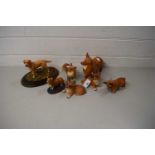 BESWICK MODEL OF A CORGI DOG, TOGETHER WITH VARIOUS OTHER DOG MODELS (7)