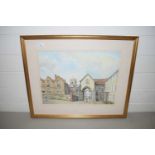 ROY HAYDON, ERPINGHAM GATE, NORWICH CATHEDRAL, WATERCOLOUR, F/G, 58CM WIDE