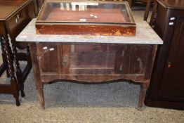 LATE VICTORIAN MARBLE TOP WASH STAND, 92CM WIDE