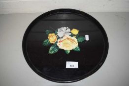 WORCESTER WARE FLORAL DECORATED TRAY
