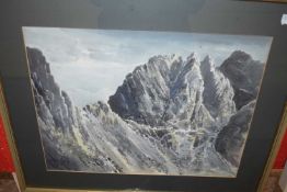 E GRIEG HALL, SCAFELL FROM LIGNELL, F/G, 66CM WIDE