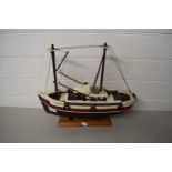 MODEL FISHING BOAT ON STAND