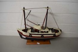 MODEL FISHING BOAT ON STAND