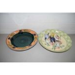 MIXED LOT COMPRISING TWO LARGE DECORATED FRUIT BOWLS TOGETHER WITH COLLECTION VARIOUS MINIATURE