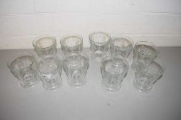 SET OF MODERN DRINKING GLASSES DECORATED WITH BEES