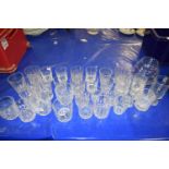 MIXED LOT ; CLEAR DRINKING GLASSES