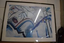 AFTER WASSILY KANDINSKY COLOURED PRINT, F/G