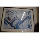 AFTER WASSILY KANDINSKY COLOURED PRINT, F/G