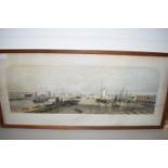 AFTER J REID, LOWESTOFT, LITHOGRAPHIC PRINT, F/G, 112CM WIDE