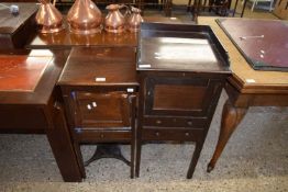 TWO 19TH CENTURY MAHOGANY POT CUPBOARDS, LARGEST 41CM WIDE