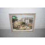 Brunet Lutece, Contemporary, Print of Monaco, framed and glazed