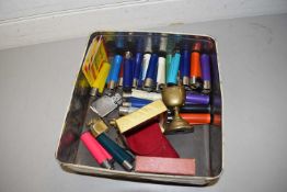 BOX OF VARIOUS CIGARETTE LIGHTERS