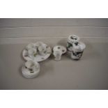 MIXED LOT COMPRISING PAIR OF TAIWANESE STORAGE JARS, SMALL COFFEE SET AND OTHER ITEMS