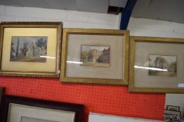 M MONKHOUSE, 'ST MARY'S ABBEY, YORK' AND A FURTHER VIEW OF YORK BY THE SAME ARTIST, AND A FURTHER