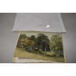 MIXED LOT : VARIOUS UNFRAMED WATERCOLOUR STUDIES TO INCLUDE ROBERT JOHN SWANN, ANTHONY FLEMING AND