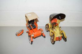 TWO POTTERY MODEL CARS (A/F)