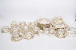 Extensive mid-19th century tea service comprising 12 cups and saucers, further 8 tea cups and