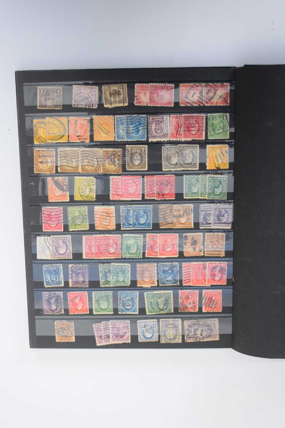 Three stamp albums, one containing collection of stamps from Indonesia, over 400 in total, and a - Image 6 of 11