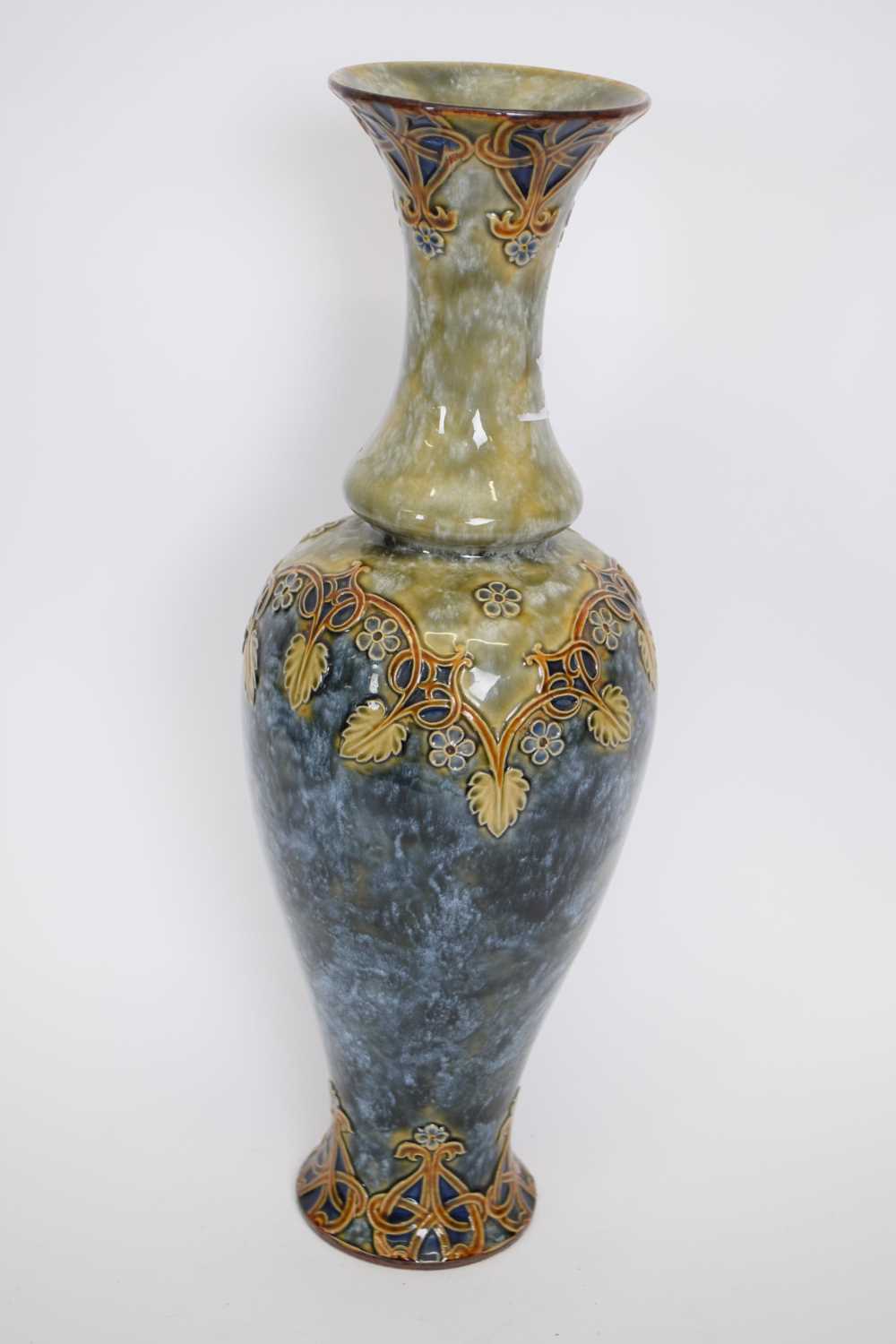 Doulton Art Nouveau Vase with tube lined floral design. - Image 4 of 6