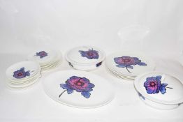Wedgwood Susie Cooper Dinner Service in the Blue Anemone pattern