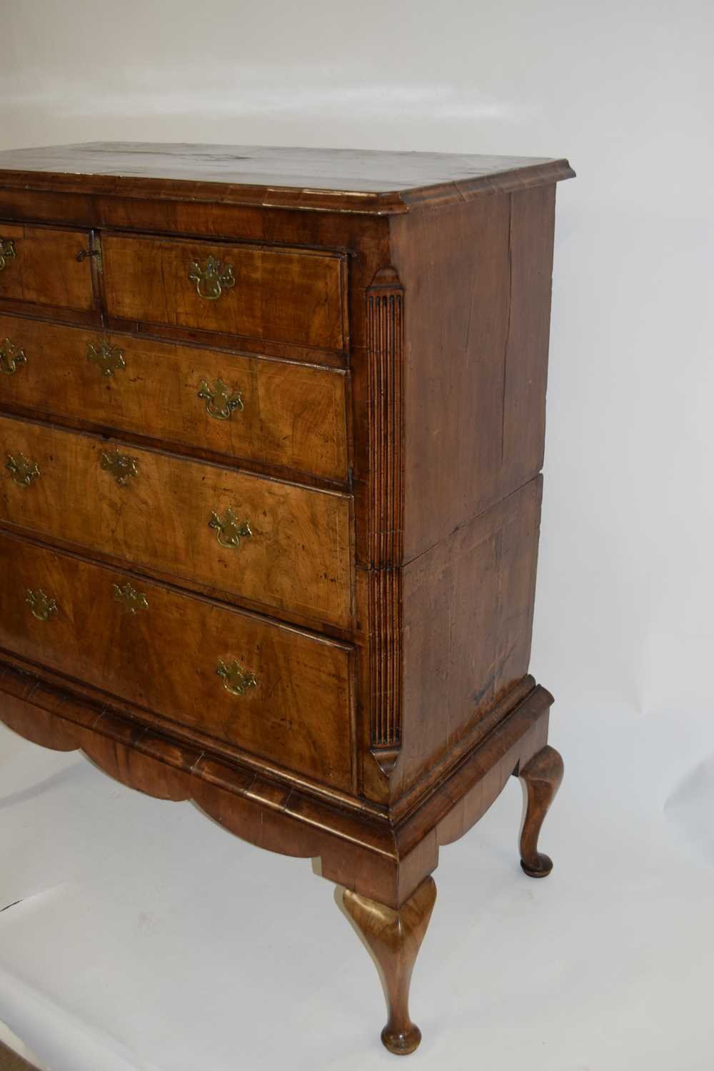 18th century and later walnut chest on stand, the piece has been significantly modified with the top - Image 3 of 3