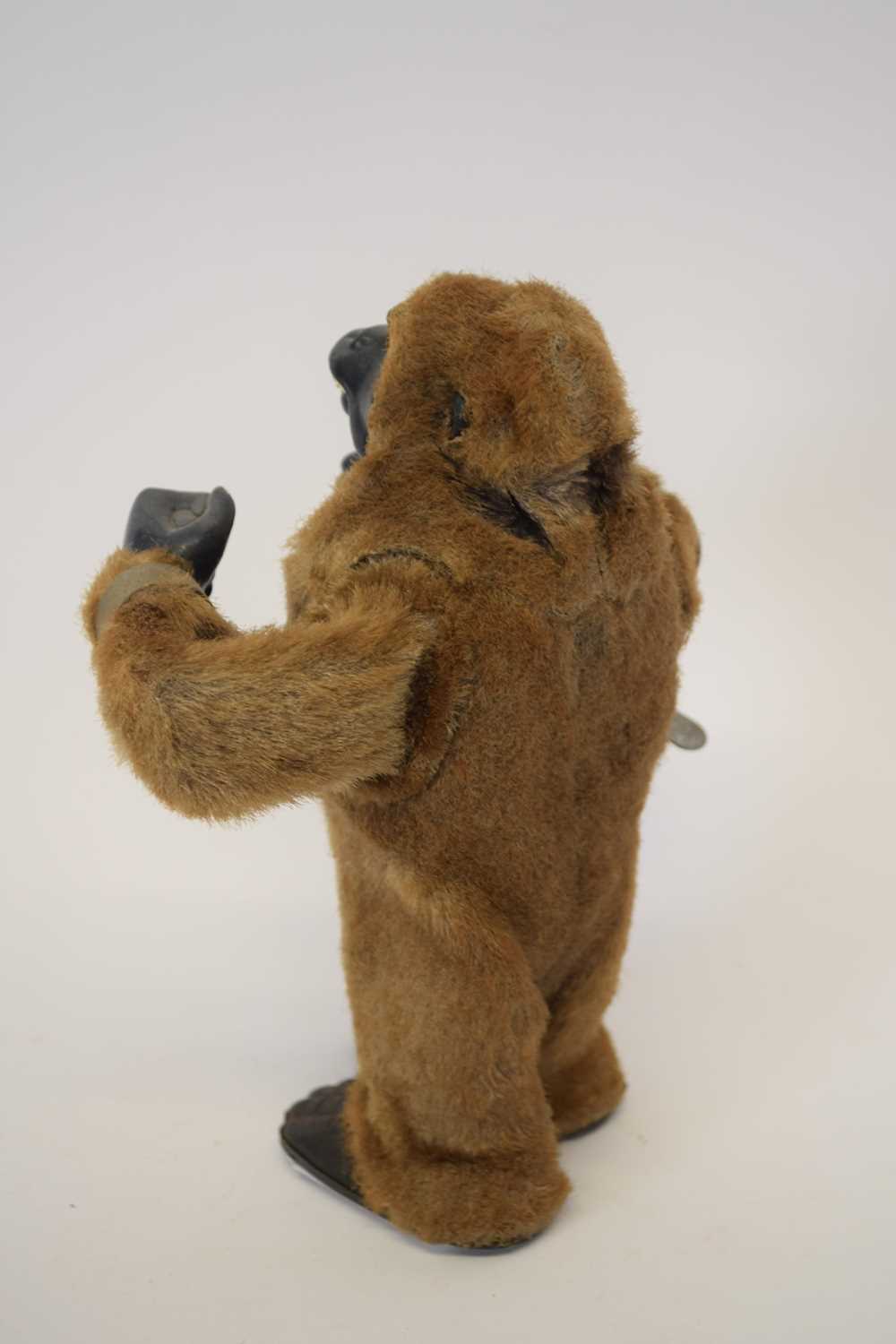 Louis Marx Toys (Japan) mechanical gorilla with clockwork motor and fur covering, 20cm high - Image 2 of 2