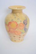 Maw & Co vase with tube lined design of flowers