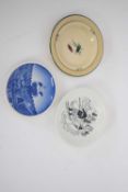 Small Arabia Finnish pottery dish together with further Scandinavian Viburg dish and a Royal