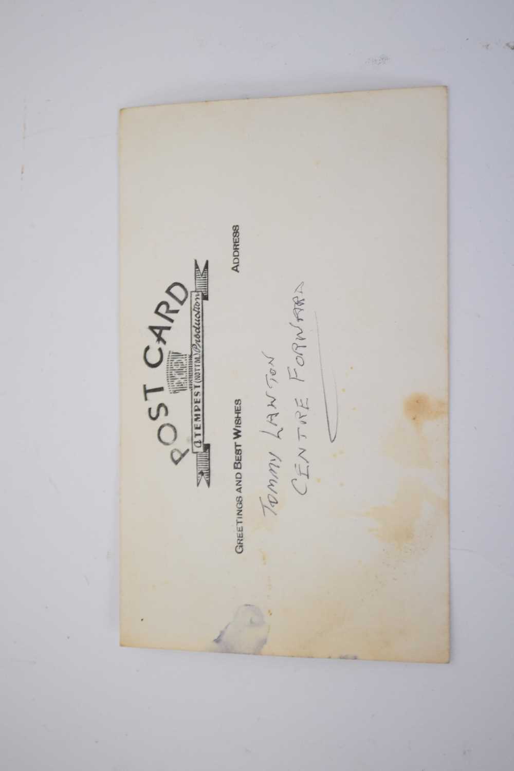Photographic card of Notts County Football Club Season 1949/50, signed verso by Tommy Lawton, Centre - Image 2 of 2