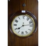 Goodman, Ely, wall clock with circular dial with Roman numerals, total diam 34cm