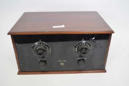 Swedish EIA wooden cased radio, circa 1920s, 39cm wide