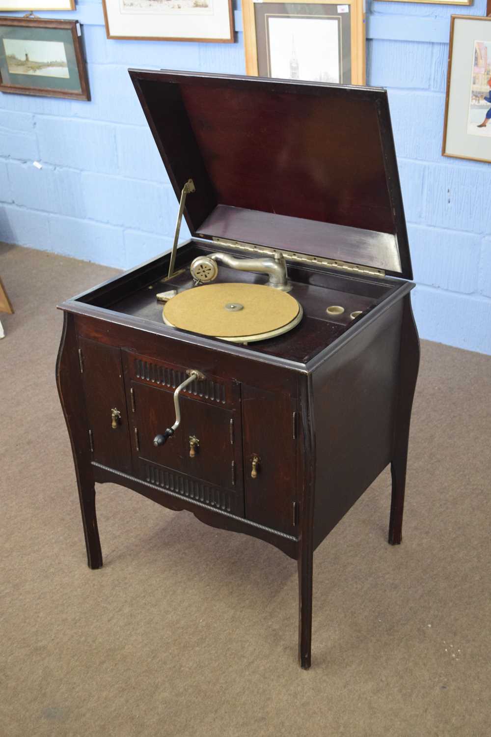 Early 20th century cabinet gramophone, 60cm wide - Image 2 of 3