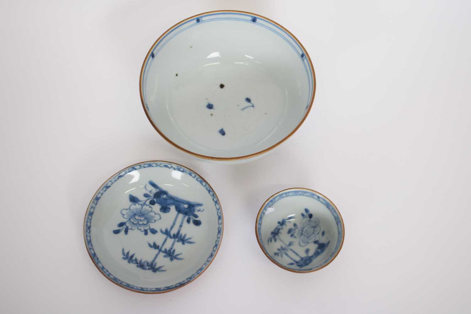 Chinese porcelain Nanking Cargo tea bowl and saucer with Christies sticker to base and further - Image 5 of 5