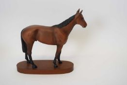 Beswick Connoisseur model of Mill Reef on wooden plinth