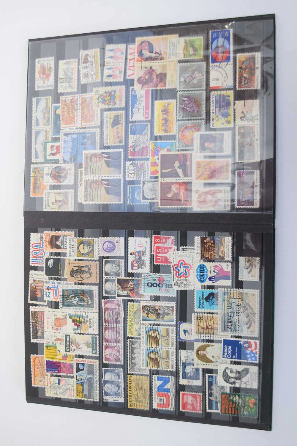 Three stamp albums, one containing collection of stamps from Indonesia, over 400 in total, and a - Image 8 of 11