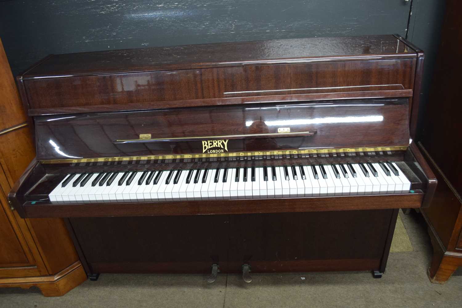 Berry of London, modern upright piano with accompanying stool, 140cm wide (2) - Image 4 of 4