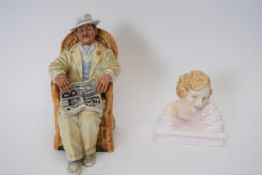Royal Doulton Archives model of Vera and further Royal Doulton model 'Taking things easy' (2)