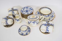 Extensive late 19th century Minton tea set all decorated in the Delft pattern including 12 cups,