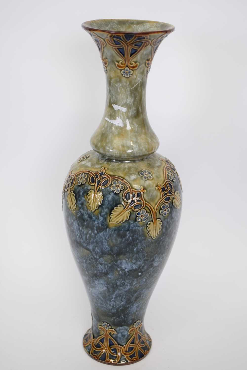 Doulton Art Nouveau Vase with tube lined floral design. - Image 5 of 6