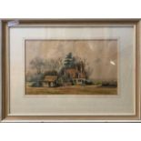 Edward Darby (British, 20th Century) Burgh's Margaret, watercolour and pen, signed, 9x14ins, framed,