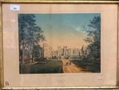 Hand-coloured Lithograph,"Windsor Castle", pulished Germany c 1850.